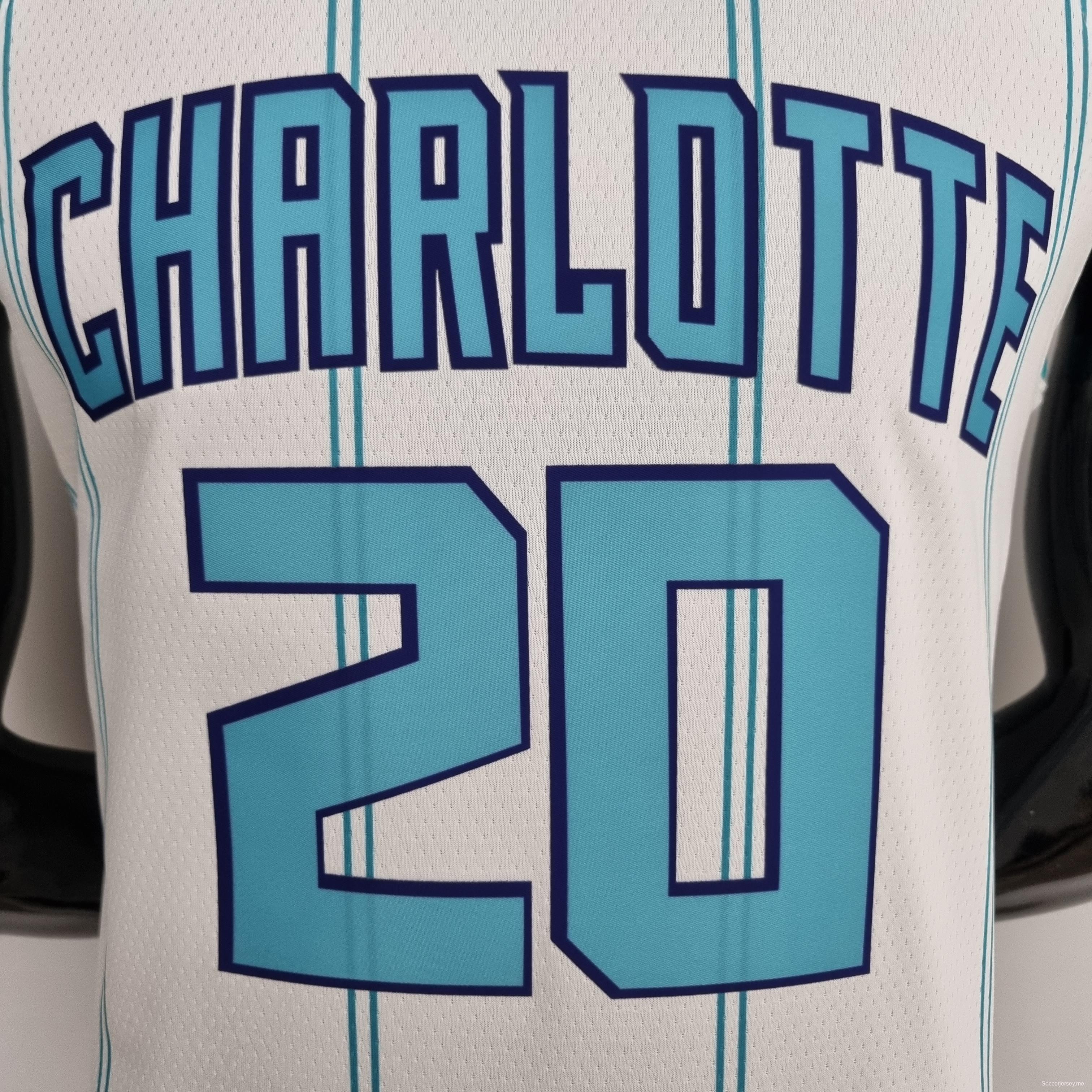 75th Anniversary Hayward #20 Charlotte Hornets White NBA Jersey