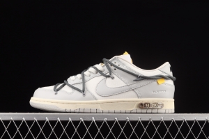 OFF-White x NIKE DUNK Low OW grey leisure sports skateboard shoes DM1602-105