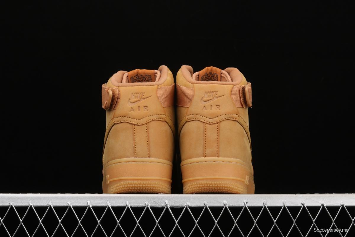 NIKE Air Force 1 High'07 2019 new wheat color high upper shoes CJ9178-200