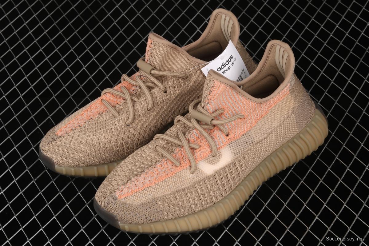 Adidas Yeezy 350 Boost V2 FZ5240 Darth Coconut 350 second generation hollowed-out pheasant red color matching