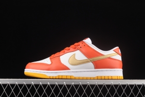 NIKE DUNK Low Golden Orange Platinum Orange SB rebound Fashion Leisure Board shoes DQ4690-800