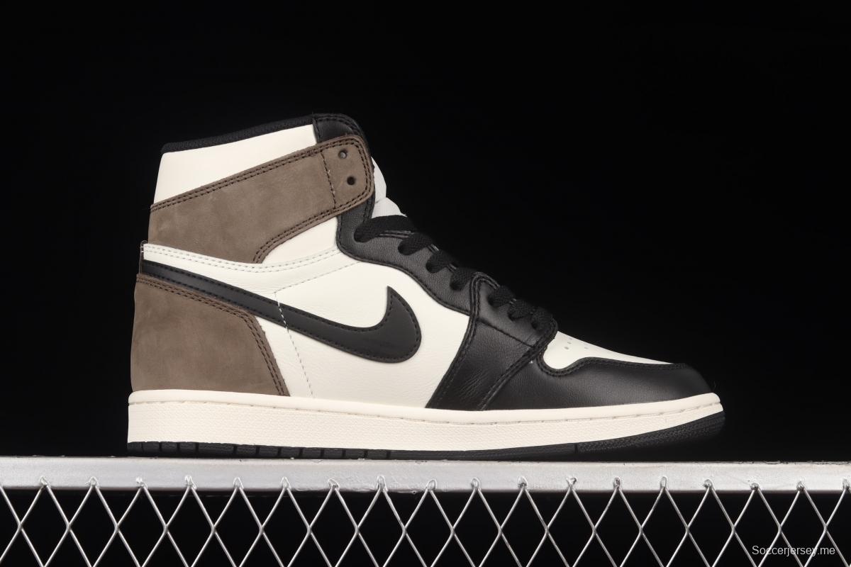 Air Jordan 1 High OG Dark Mocha small barb 555088-105