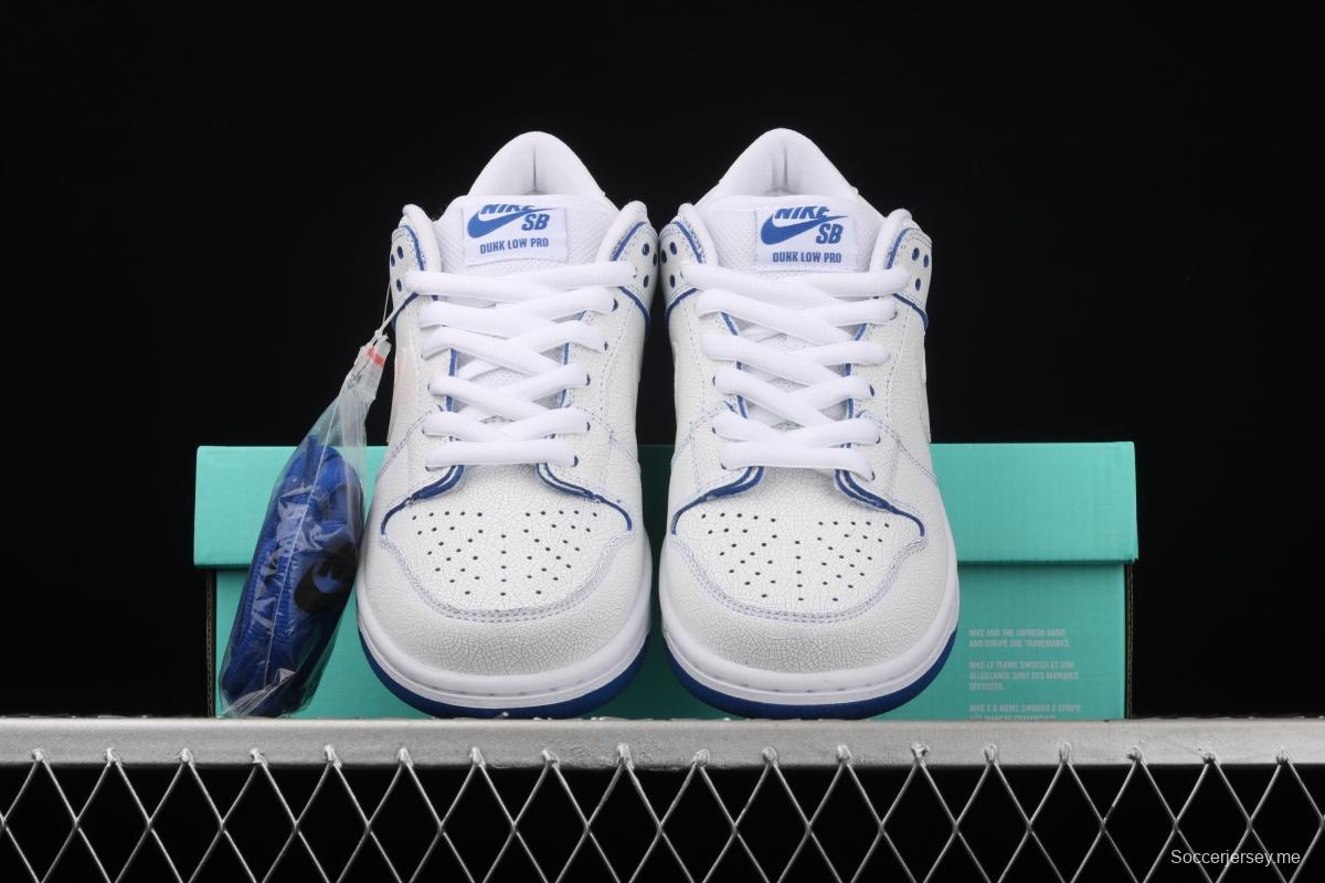 NIKE SB DUNK Low Pro Magnolia QQ crack ice blue blue porcelain sports skateboard shoes CJ6884-100