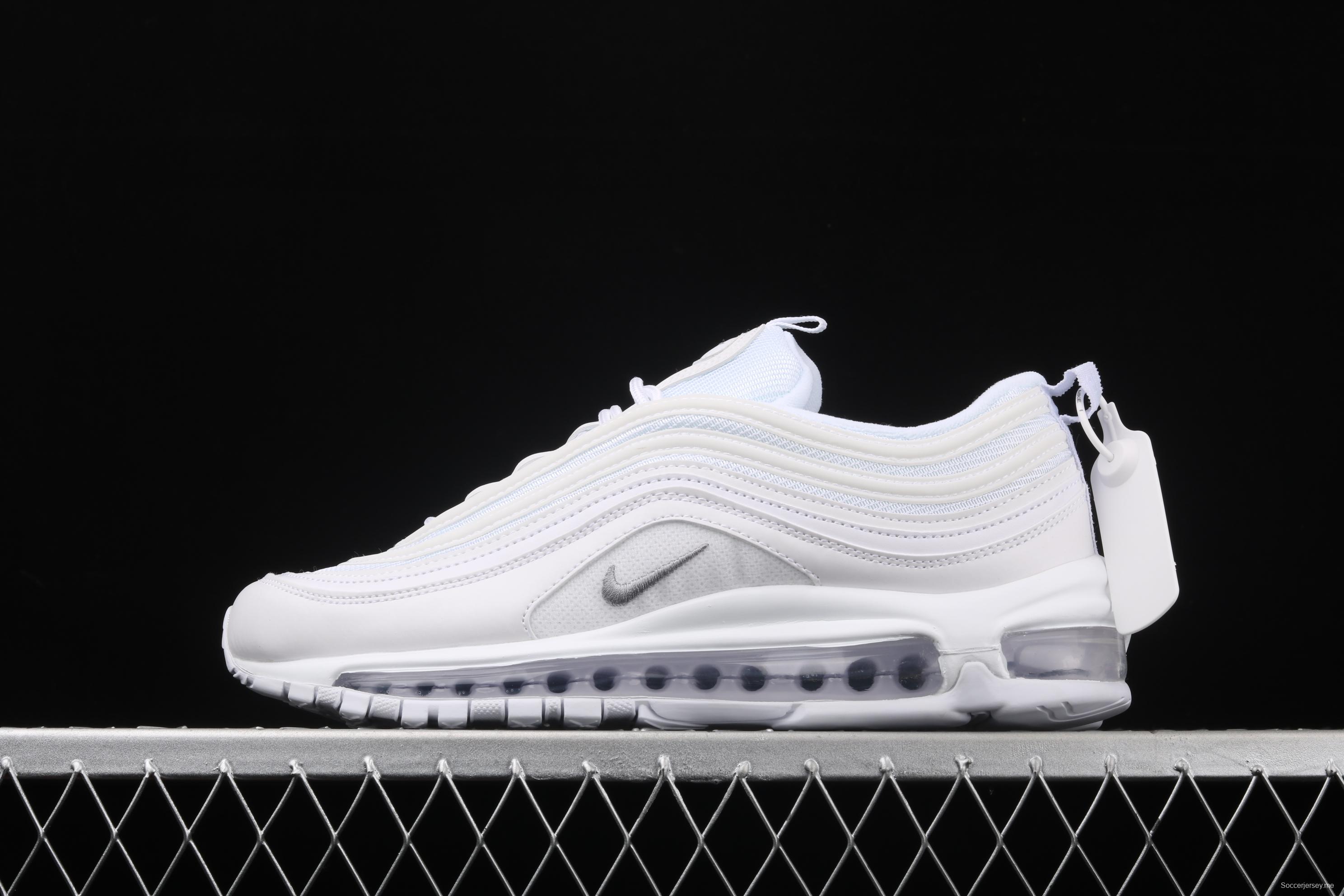 NIKE Air Max 973M reflective all-white bullet air cushion running shoes 921826-101