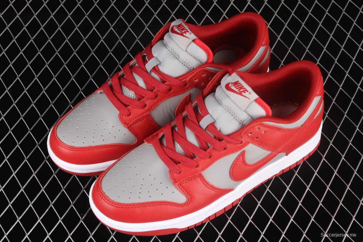 NIKE DUNK Low Retro Medium Grey gray-red color SB buckle rebound fashion leisure board shoes DD1391-002