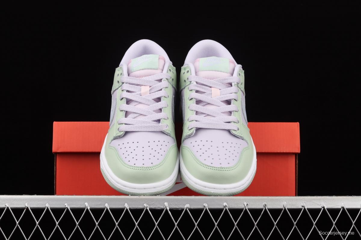 NIKE SB DUNK Low Prm white light purple color SB buckle rebound fashion leisure board shoes DD1503-600