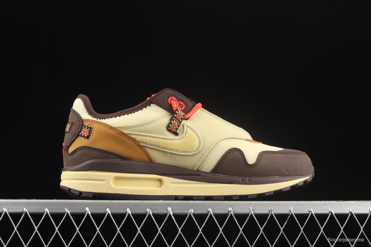 Travis Scoot x Nike Air Max 1 joint beige vintage casual running shoes DO9392-200