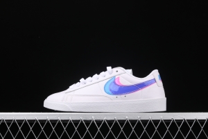 NIKE Blazer Low PRM Trail Blazers two-color Swoosh leisure sports board shoes 454471-176