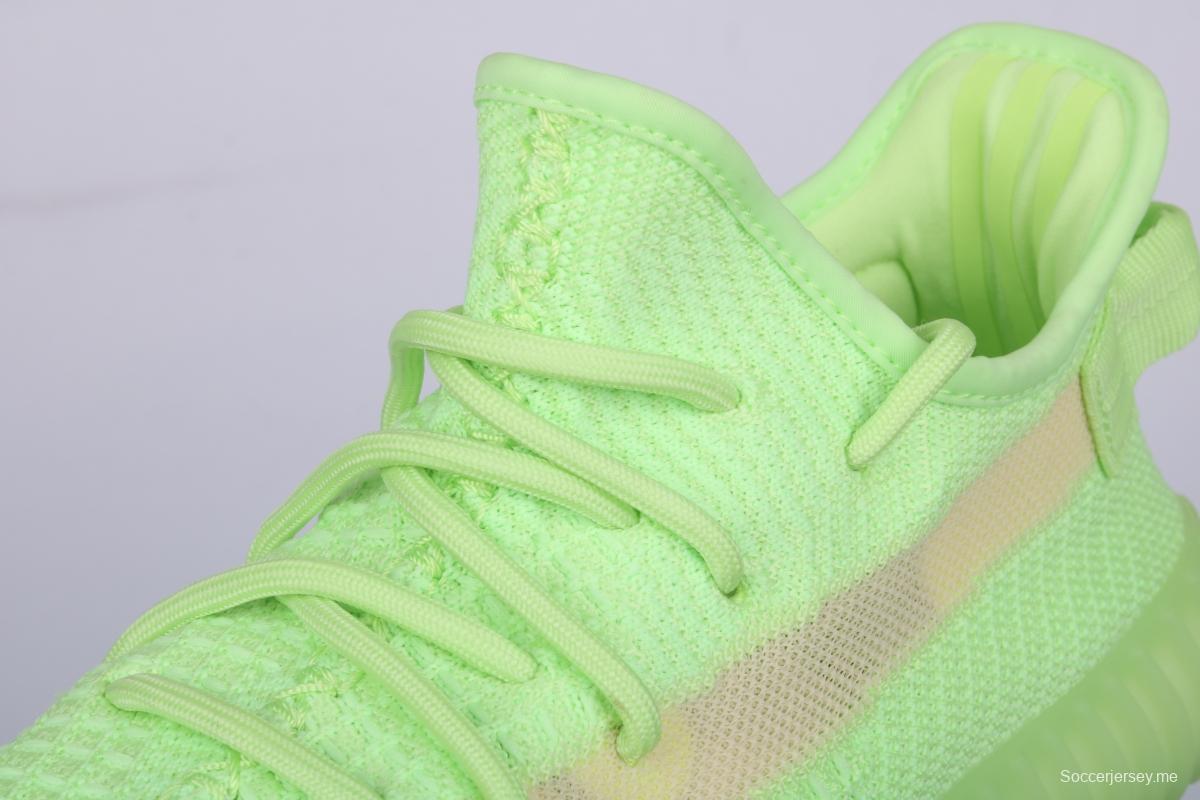 Adidas Yeezy 350 Boost V2 EG5293 Darth Coconut 350 second generation fluorescent green hollowed-out silk color matching