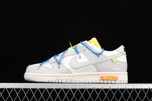 OFF-White x NIKE DUNK Low 04 of 50 OW white gray leisure sports skateboard shoes DM1602-112