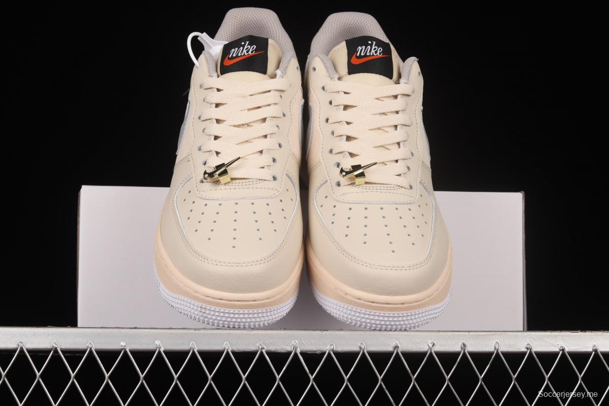 NIKE Air Force 1' 07 Low beige color 3M reflective low-top casual board shoes DJ7015-991