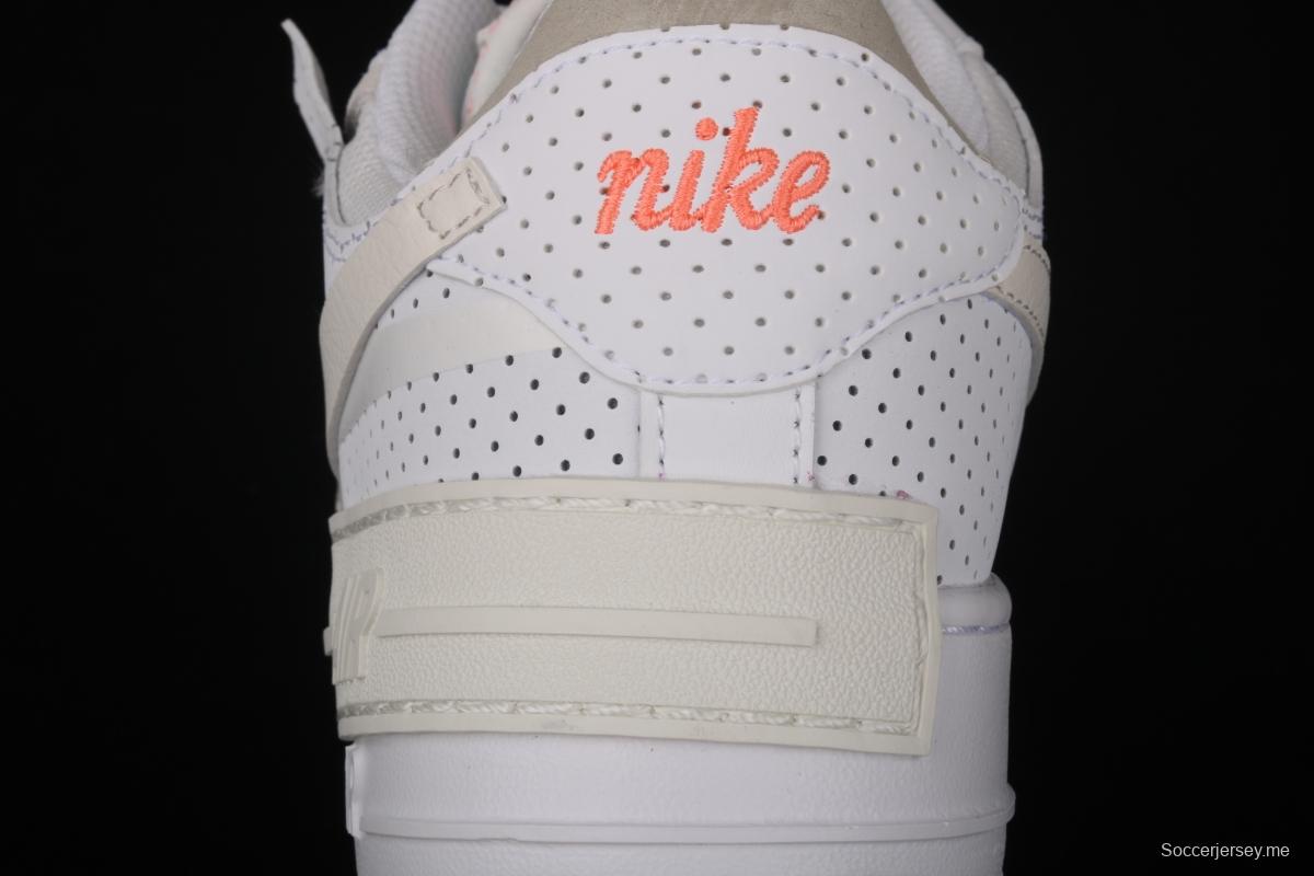 NIKE Air Force 1 ShAdidasow light weight heightened low-top board shoes CZ8107-100