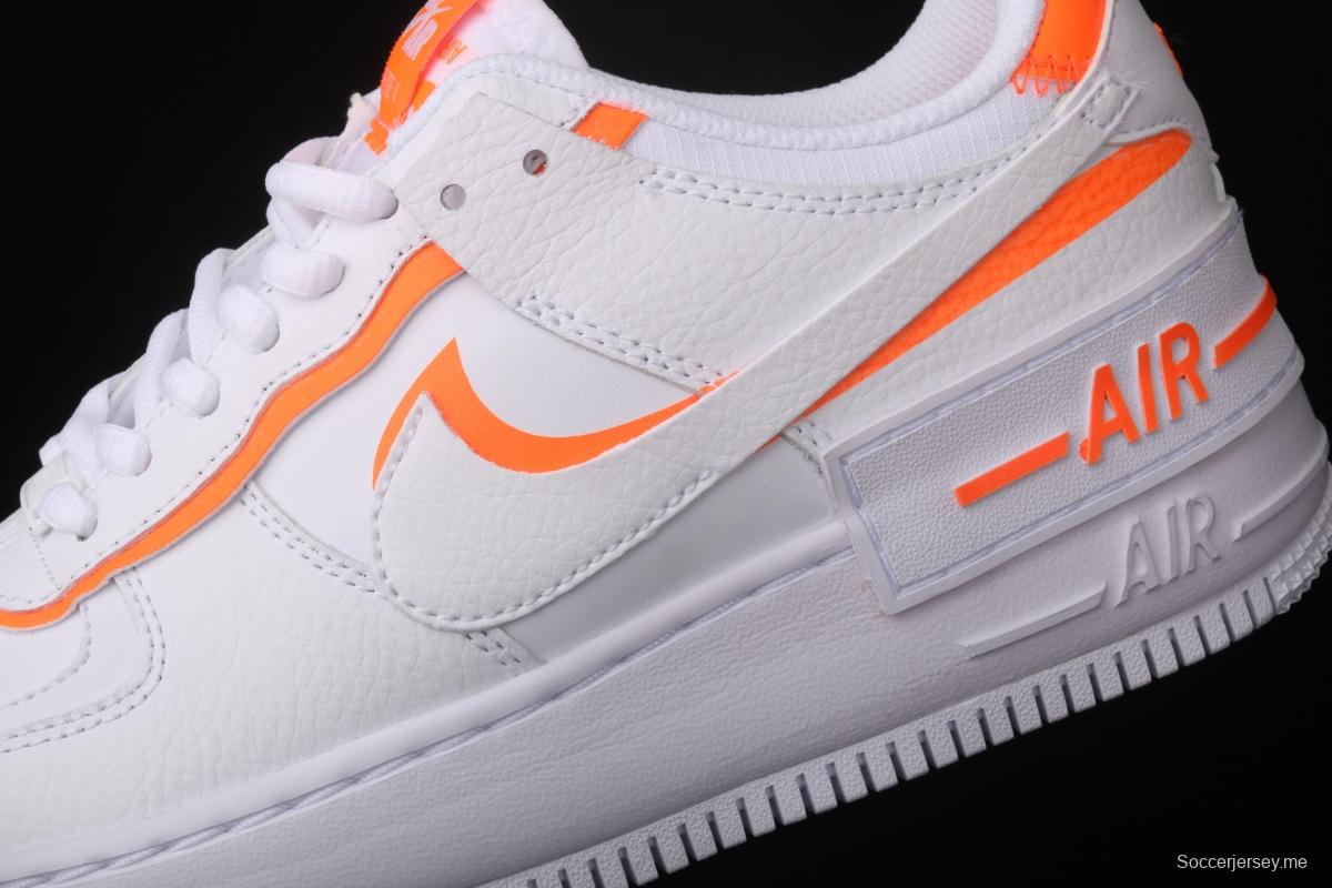 NIKE Air Force 1 ShAdidasow White Orange Light weight heightened low side White Board shoes CI0919-103