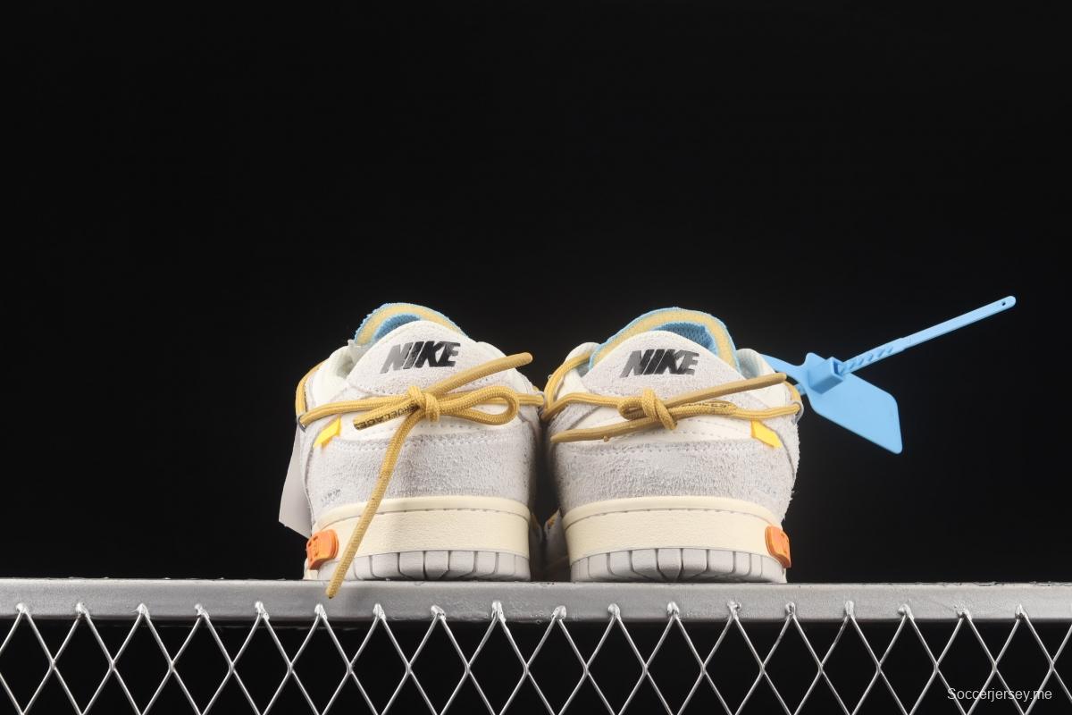 OFF-White x NIKE DUNK Low OW SB buckle rebound fashion casual board shoes DJ0950-102