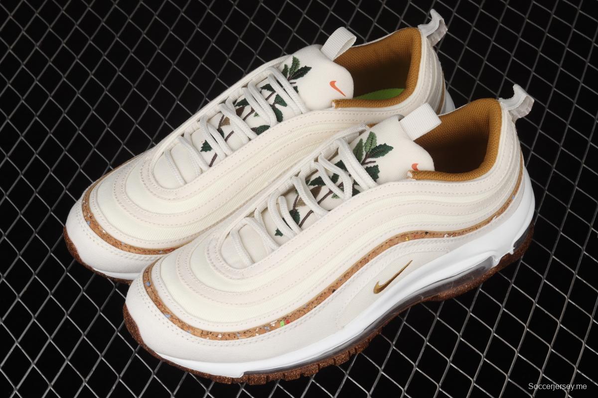 NIKE Air Max 97 SE bullet milk tea embroidered air cushion running shoes DC4012-100