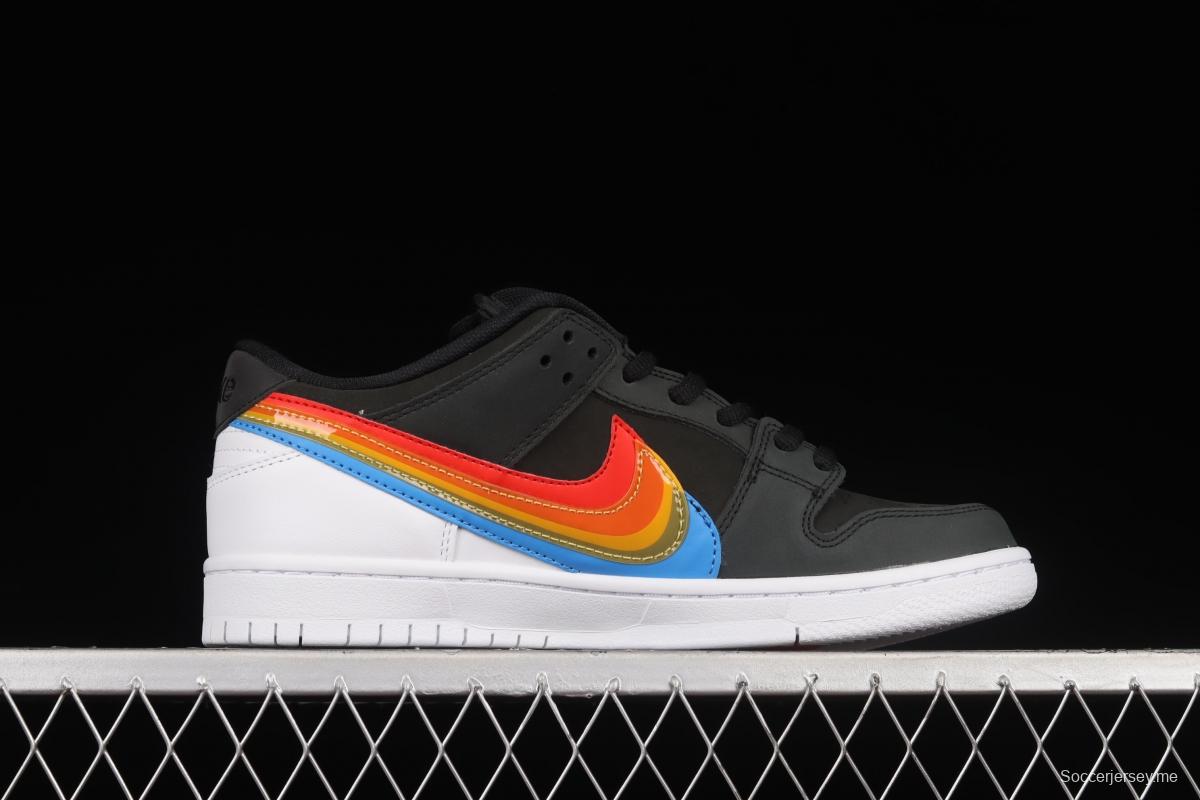 Polaroid x NIKE SB DUNK Low Black Rainbow Polaroid Joint SB Retro Casual Sneakers DH7722-001