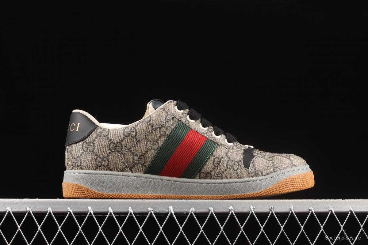 Gucci Distressed Screener Sneaker classic daddy shoes A39G09064