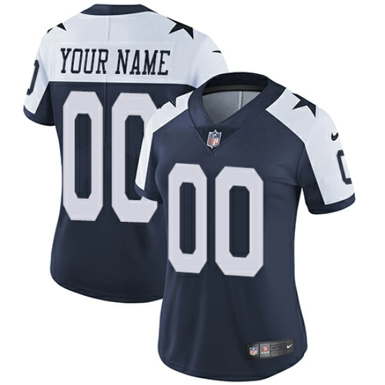 Women's Navy Custom Throwback Game Team Jersey