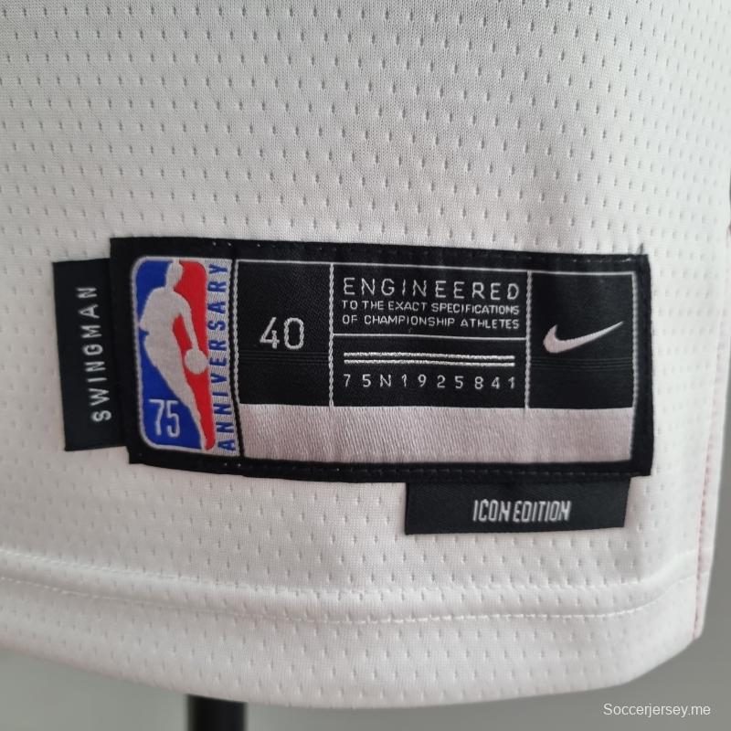 الذكرى ال75 لميامي هيت ميامي هيت OLADIPO#4 قميص دوري كرة السلة الأمريكي للمحترفين الأبيض
