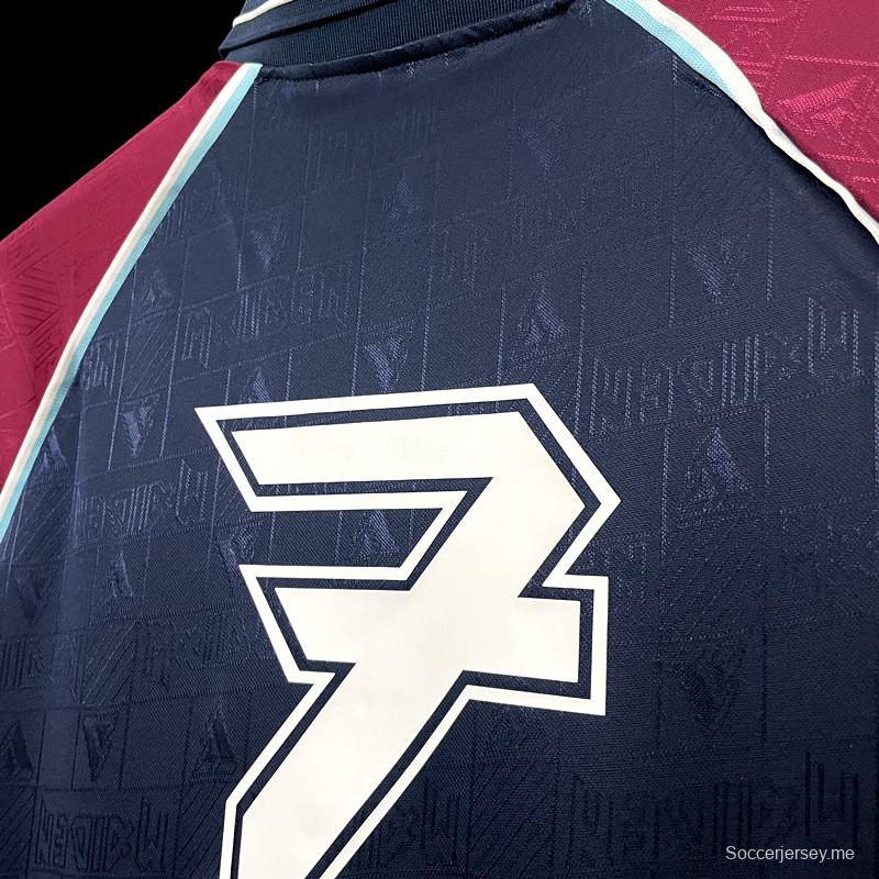 قميص فريق وست هام آيرون مايدن لكرة القدم الأساسي ريترو 1999
