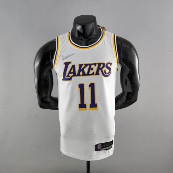 الذكرى 75 لقميص إيرفينج #11 لوس أنجلوس ليكرز NBA الأبيض رقم 75
