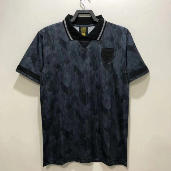 قميص كرة قدم أسود عتيق موديل 1990 إنجلترا 1990 ذهاباً وإياباً
