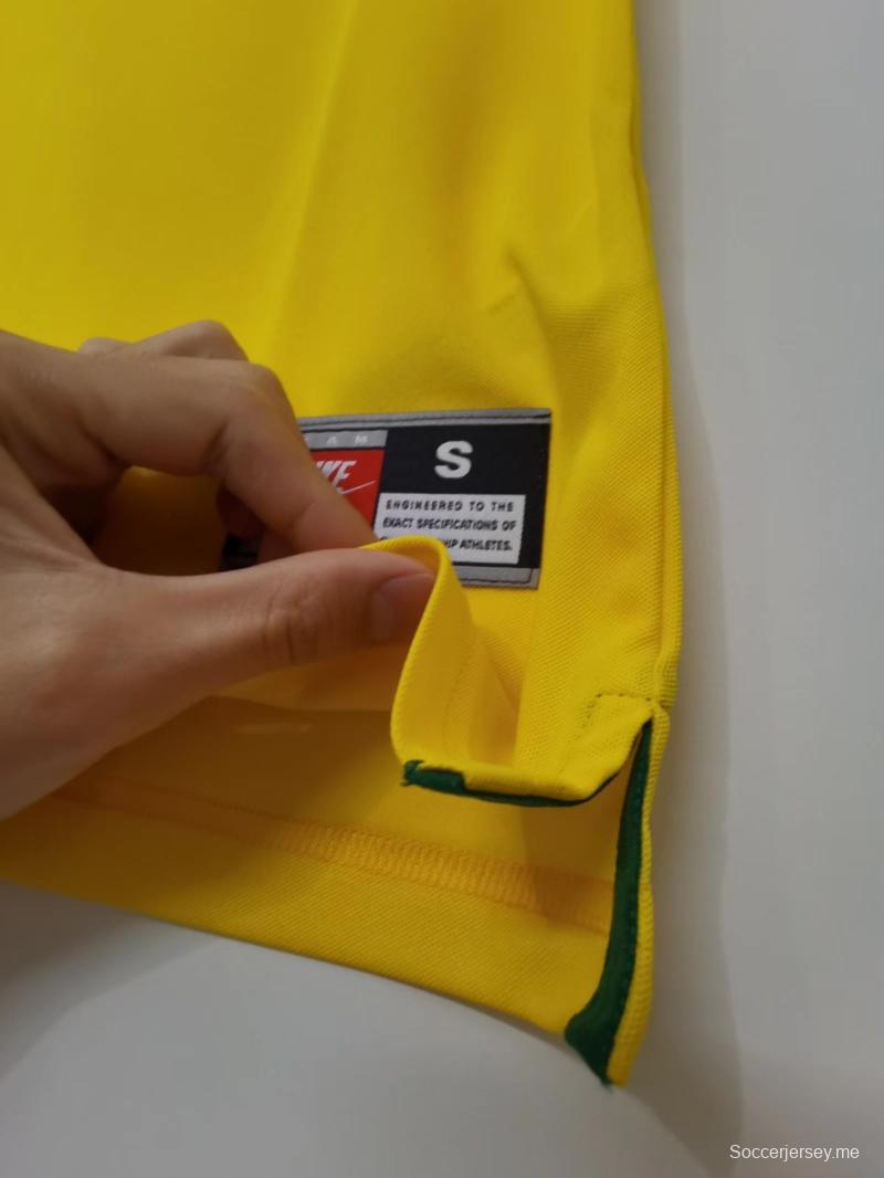 قميص البرازيل 1998 ريترو 1998 لكرة القدم الأساسي للبرازيل
