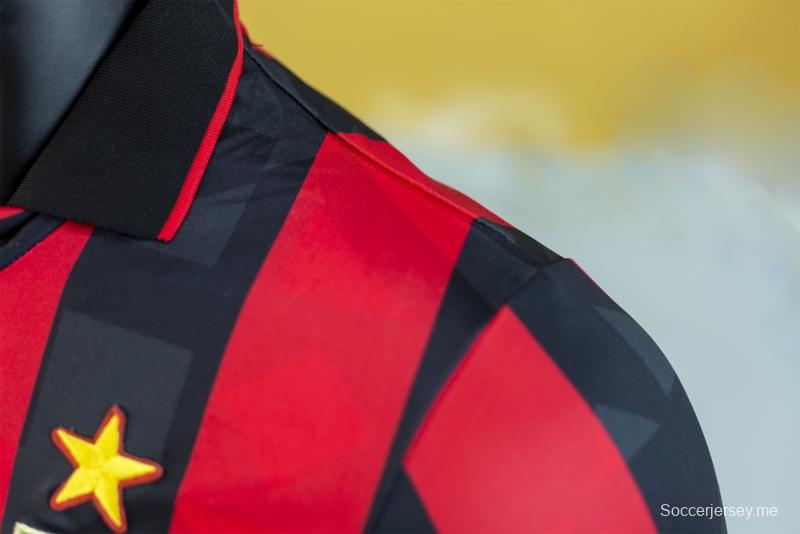 قميص فريق ميلان 92/94 RETRO 92/94 قميص فريق ميلان الإيطالي لكرة القدم الأساسي
