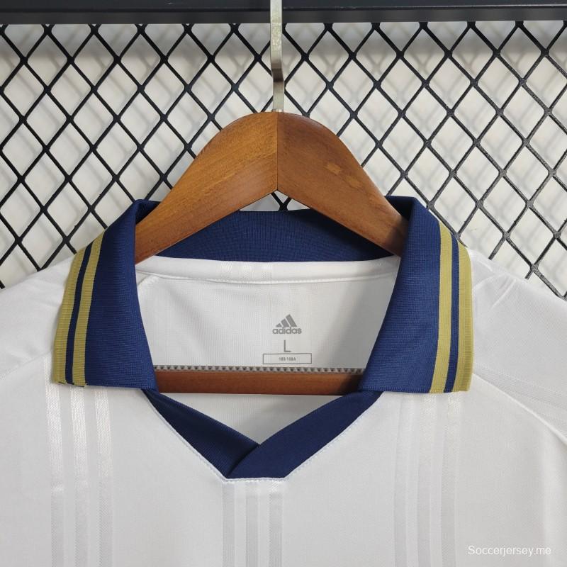 قميص تدريب ريترو بأكمام طويلة 2019-20 ريال مدريد أبيض اللون أبيض
