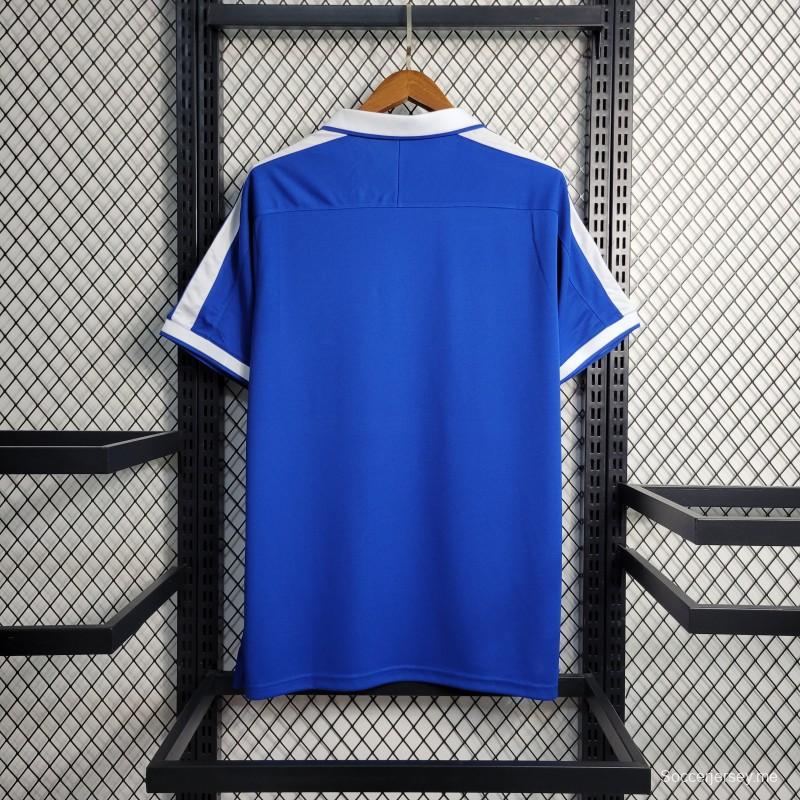 قميص أزرق ريترو 1997 البرازيل أزرق اللون أزرق قديم
