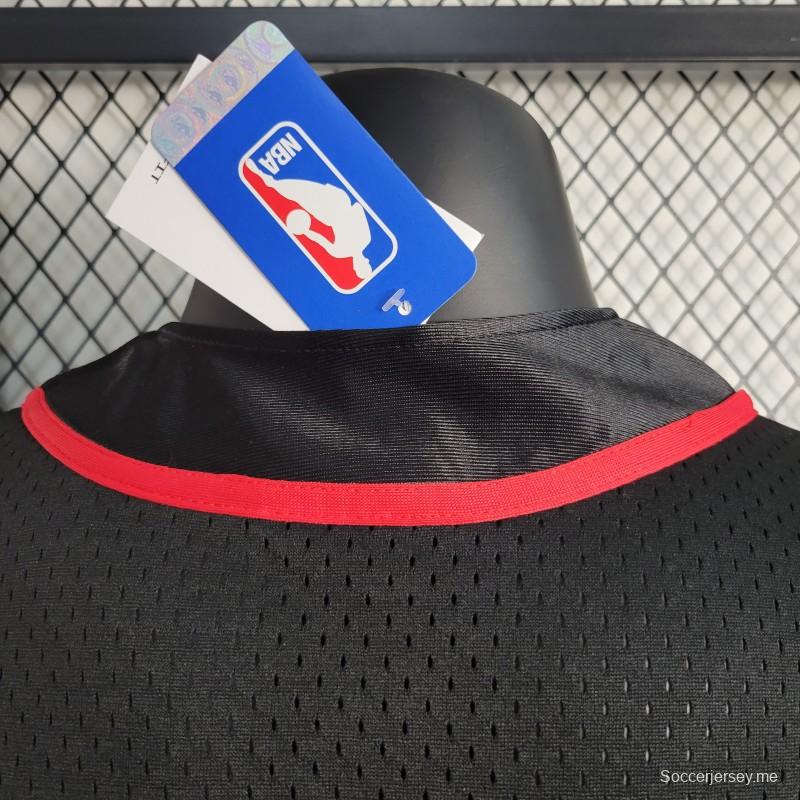 قميص أسود اللون أسود اللون رياضي دوري كرة السلة الأمريكي للمحترفين
