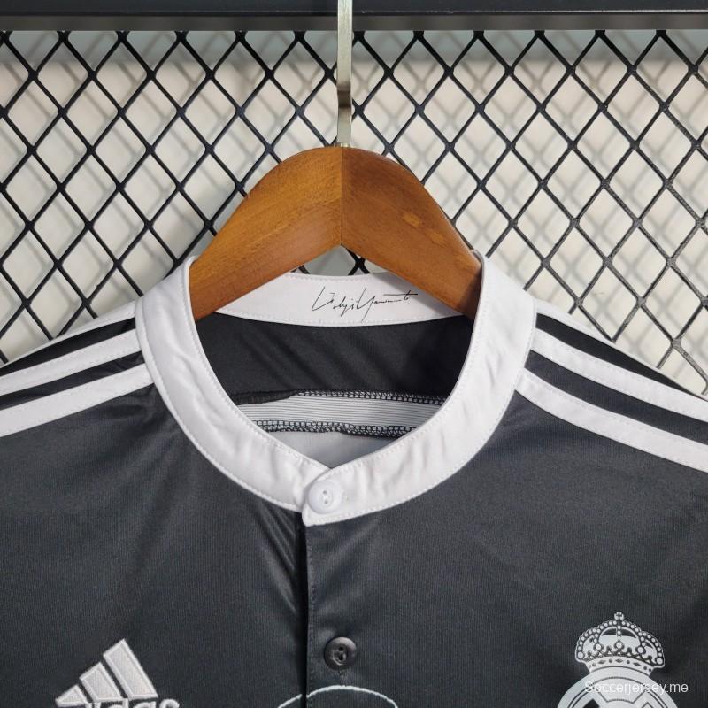 قميص ريترو 14/15 ريال مدريد الثالث أسود اللون أسود طويل التنين

