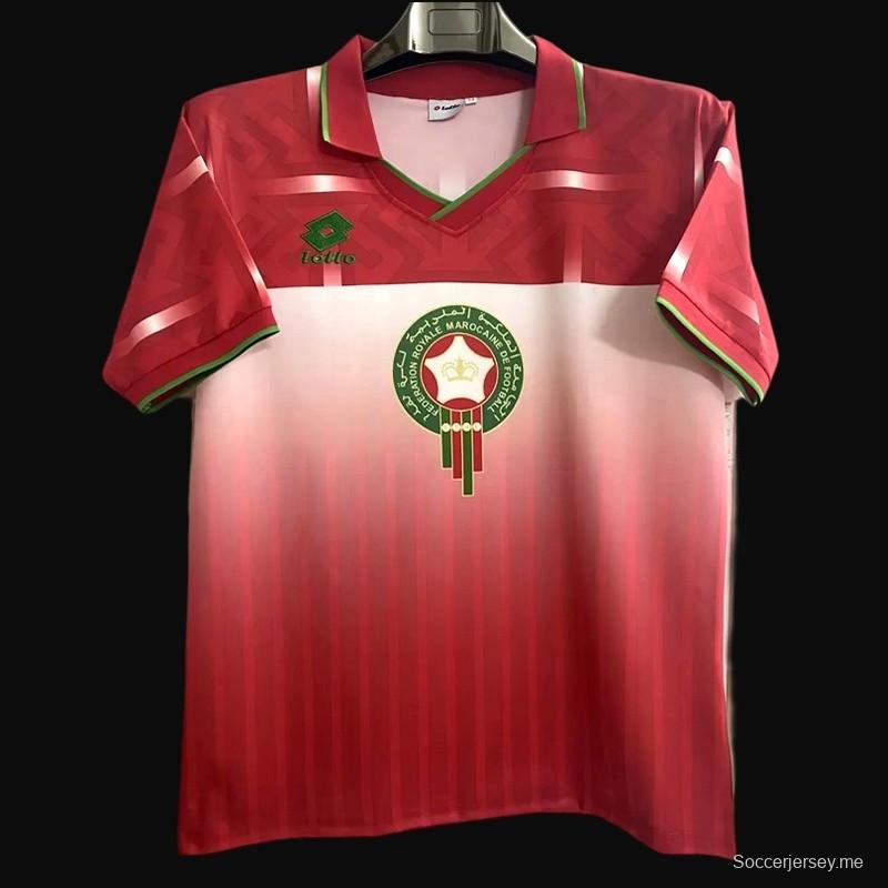 قميص المغرب 1994 ريترو 1994، قميص أحمر اللون أحمر اللون

