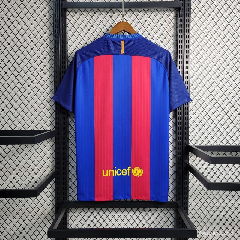 قميص كرة القدم الأساسي لبرشلونة 16-17 ريترو 16-17

