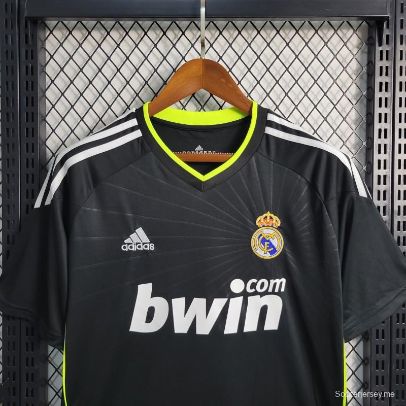 قميص كرة قدم ريترو 10-11 ريال مدريد خارج الديار أسود اللون
