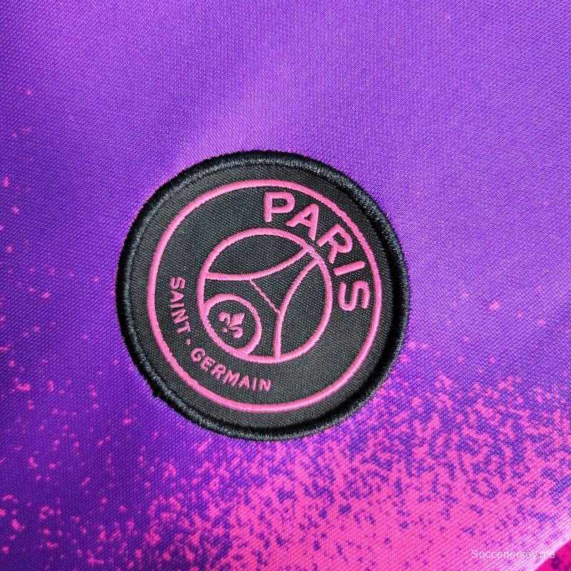 قميص ريترو 20-21 أطفال باريس سان جيرمان باريس فورتس وردي مقاس 16-28
