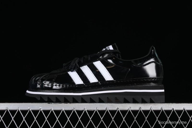 Adidas Superstar Clot IH5953 Preppy Style Shell Toe Sneakers with Perforated Leather - IH5953