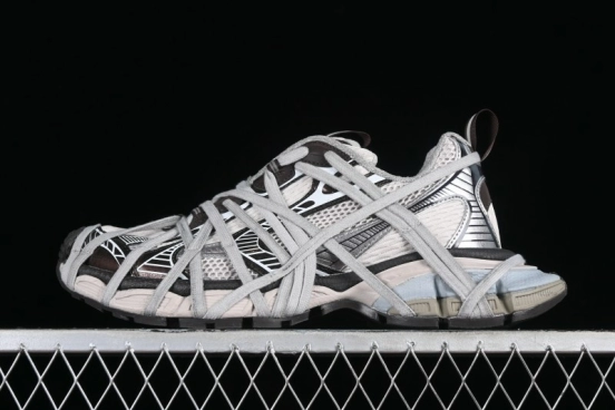 Balenciaga Phantom Sneaker 10th Generation Lace-Up Running Shoes with Transparent Heel Strap - W3XLL2097