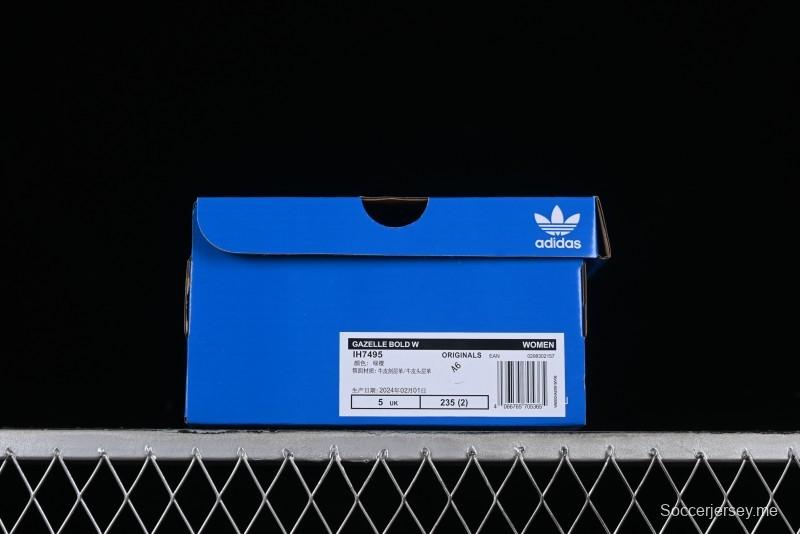 Adidas Originals Gazelle Bold IH7495 Low-Top Sneakers with Thick Sole for Casual Wear Anti-Slip and Durable - IH7495