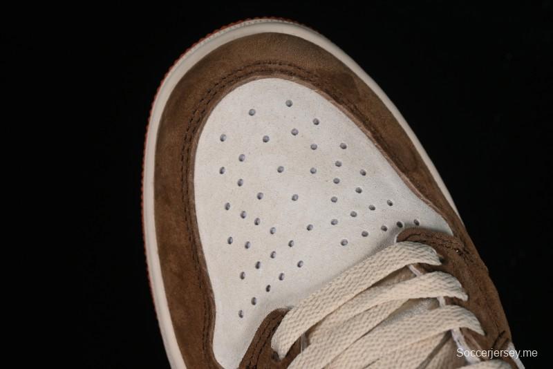 Nike Air Jordan 1 High OG Basketball Shoes in Dusted Clay & Dune Colorway - FQ2941-200