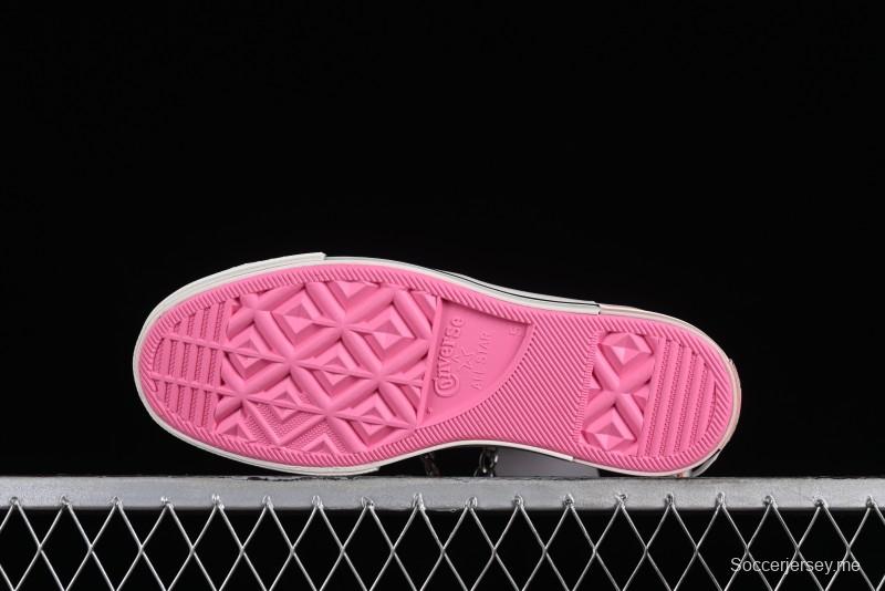 Converse Chuck 70s High Top Canvas Sneakers with Chain Accents in Black & Pink - A09539C