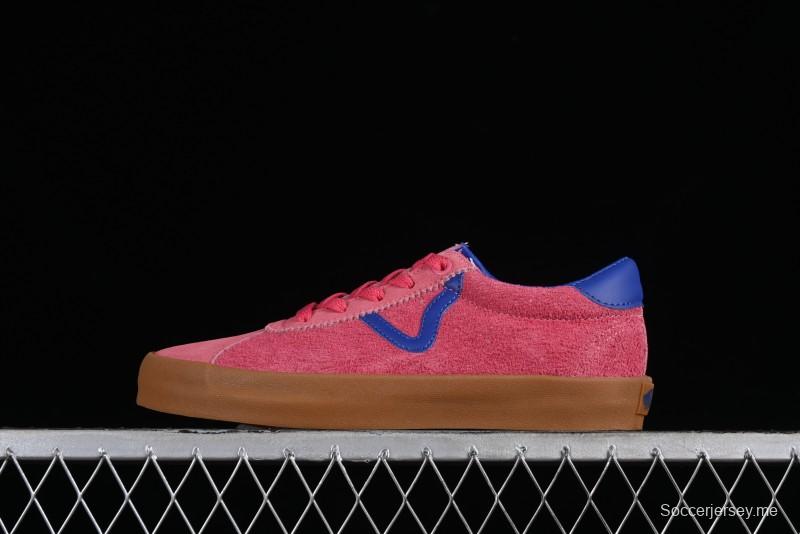 Vans Vault Og Sport Low Retro Suede Canvas Vulcanized Shoes in Dragon Fruit - VN000CQRCHL