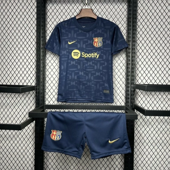24/25 قميص أطفال برشلونة Away برشلونة أزرق دايل
