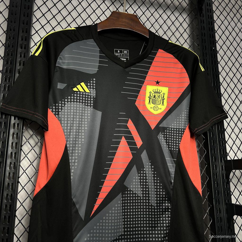 2024 قميص أسود لحارس مرمى منتخب إسبانيا في يورو 2024
