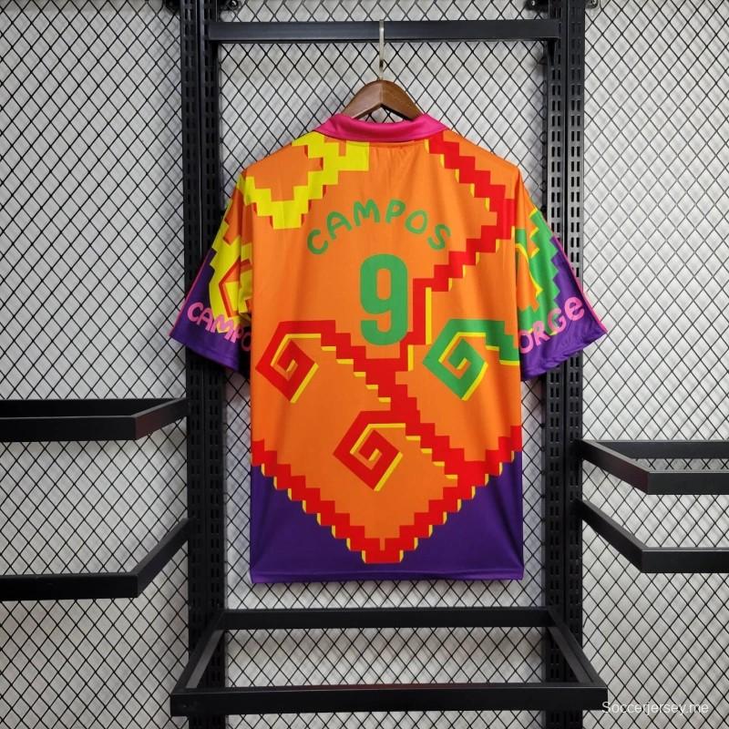 قميص مكسيكي ريترو 1995 مكسيكو كامبوس 9 برتقالي اللون
