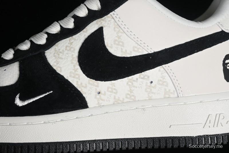 Nike Air Force 1 '07 Low BAPE Collaboration - White Black Camo Casual Sneakers - BA8806-845