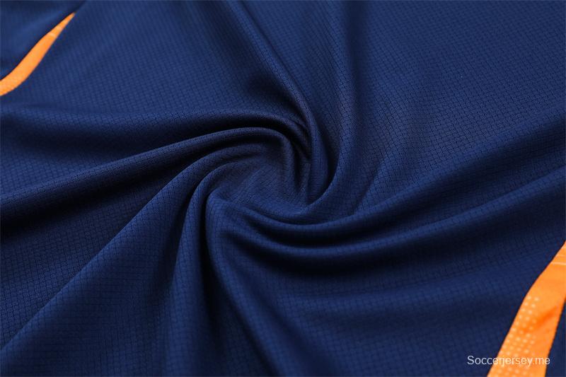 24/25 يوفنتوس قميص بأكمام قصيرة وشورت قصير الأكمام كحلي اللون أزرق فاتح اللون الأزرق الداكن