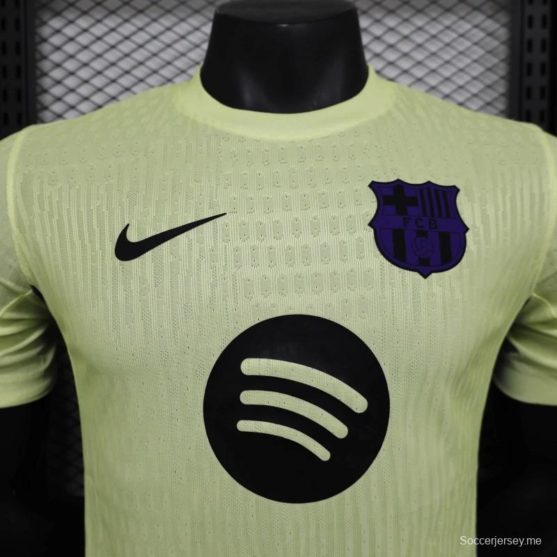 قميص أخضر فاتح اللون الأخضر الفاتح إصدار 25/26 إصدار لاعب برشلونة للذكرى 125 للذكرى السنوية الخاصة