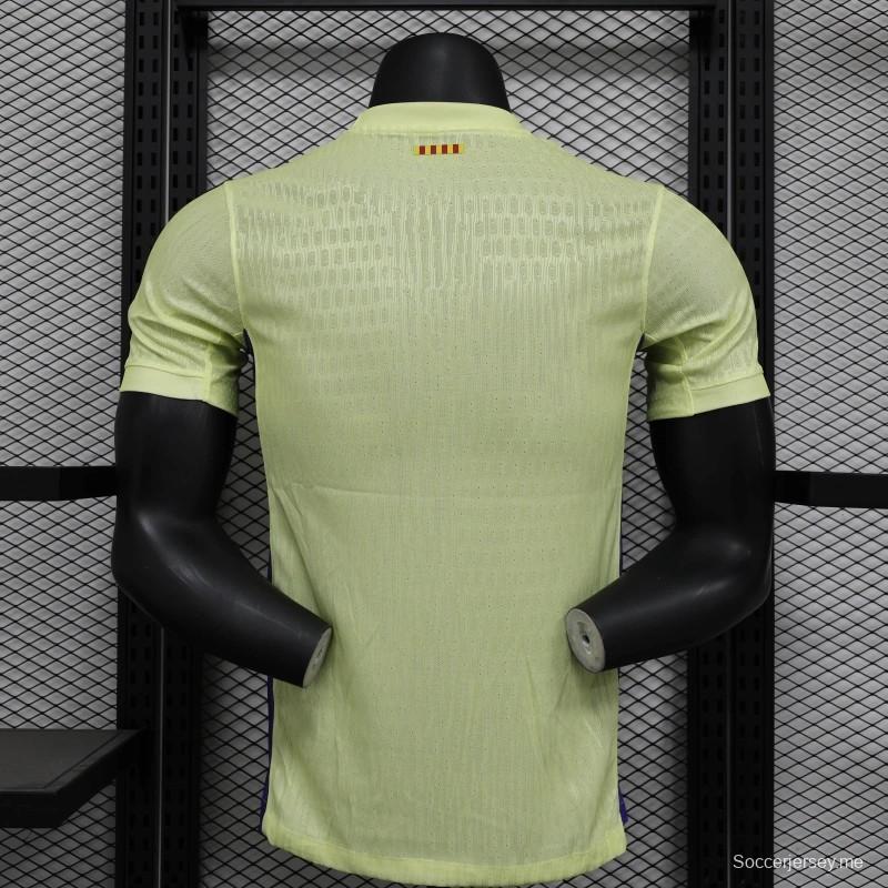 قميص أخضر فاتح اللون الأخضر الفاتح إصدار 25/26 إصدار لاعب برشلونة للذكرى 125 للذكرى السنوية الخاصة