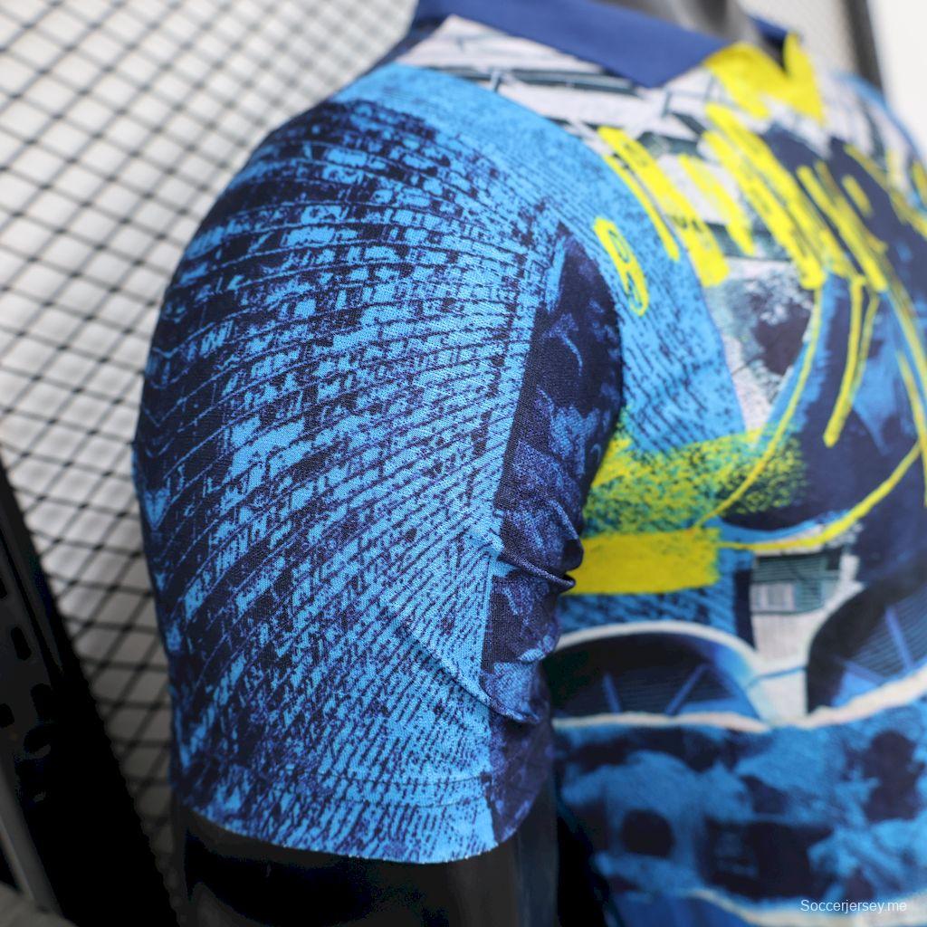 2025/26 نسخة اللاعب 2025/26 قميص مانشستر سيتي أزرق إصدار خاص من الإصدار الخاص